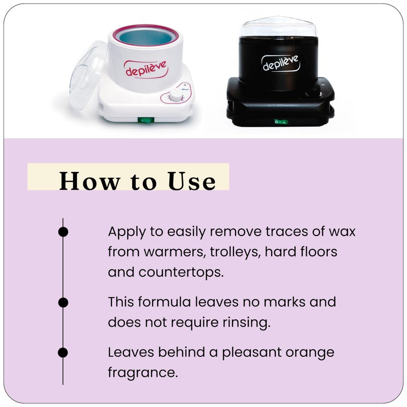 Depileve Easy Clean Citric Wax Cleaner for Warmers and Equipment, 35 Ounce - Image 4